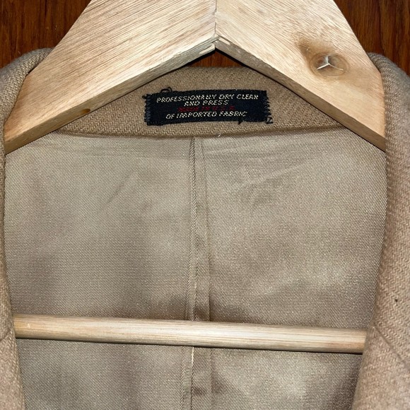 Vintage Michael/Sterns Camel Blazer Jacket Wooden Button Sport Coat Men's 43 - Picture 4 of 8